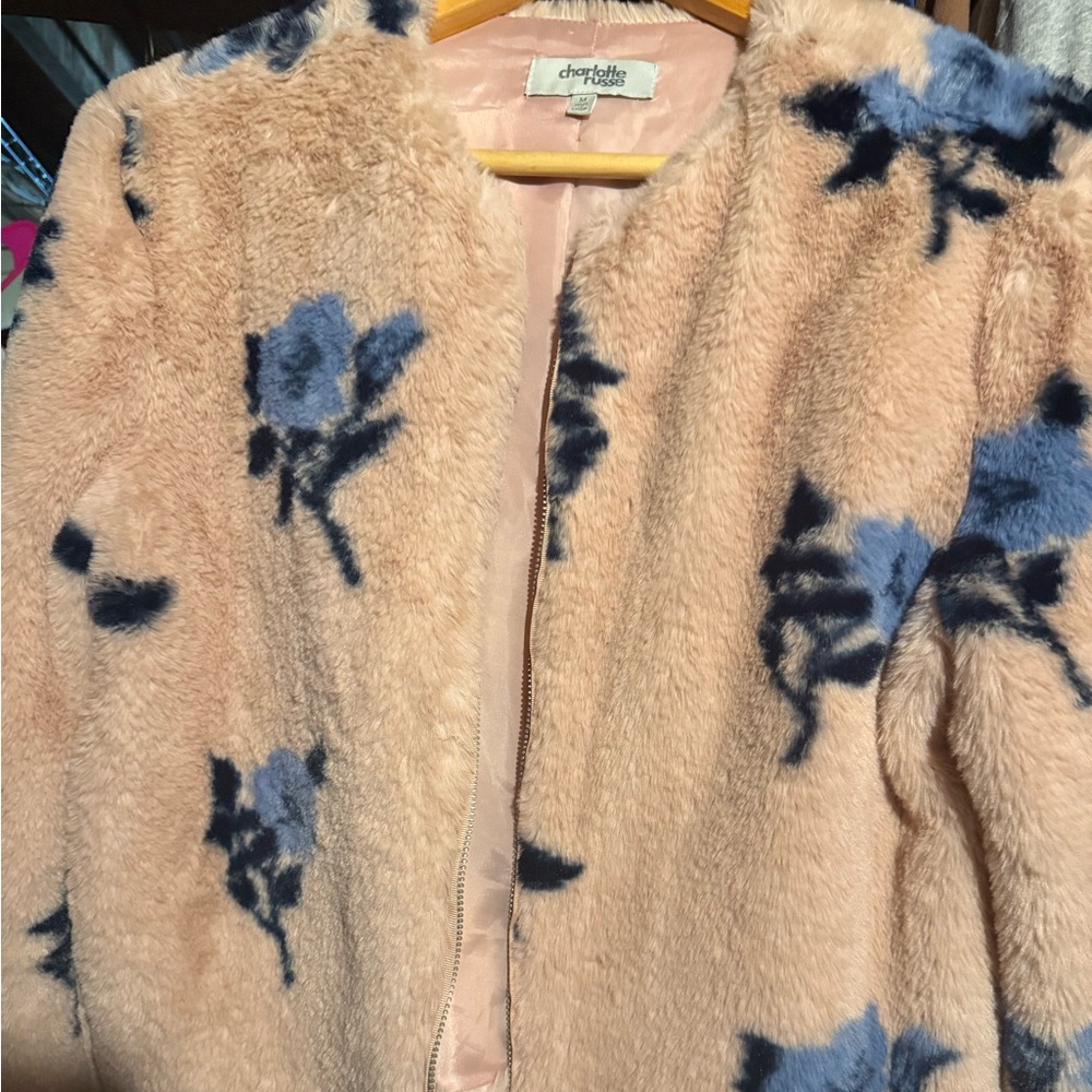 Charlotte Faux Fur Floral Jacket